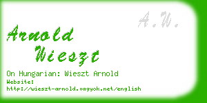arnold wieszt business card